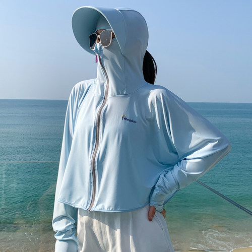 夏季开车骑行防晒衣披肩面罩口罩女大帽檐遮全脸脖子防紫外线神器 - 图3