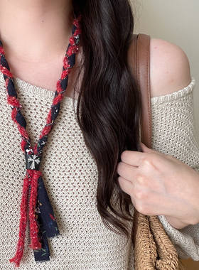 编织护颈丝巾项链女款春秋高级感