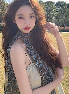 高级感长条丝巾女春季时尚百搭
