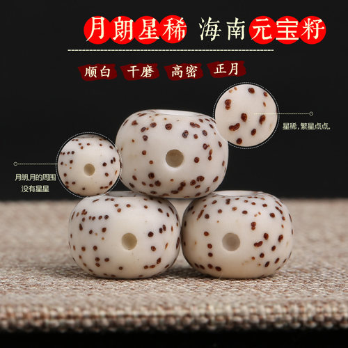 真海南料星月菩提子大留白月朗星稀108颗佛珠手串项链正月针尖星 - 图2