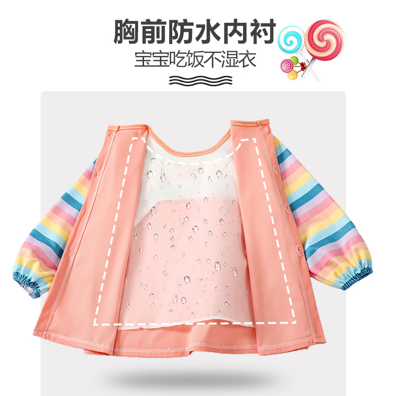 Baby girl smock, autumn and winter outerwear, fashionable children's bib