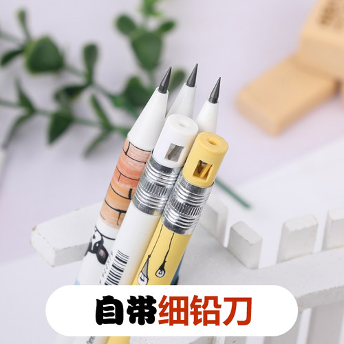 小学生2.0自动铅笔2B 儿童卡通可爱写不断活动铅笔粗芯自动笔套装 - 图0