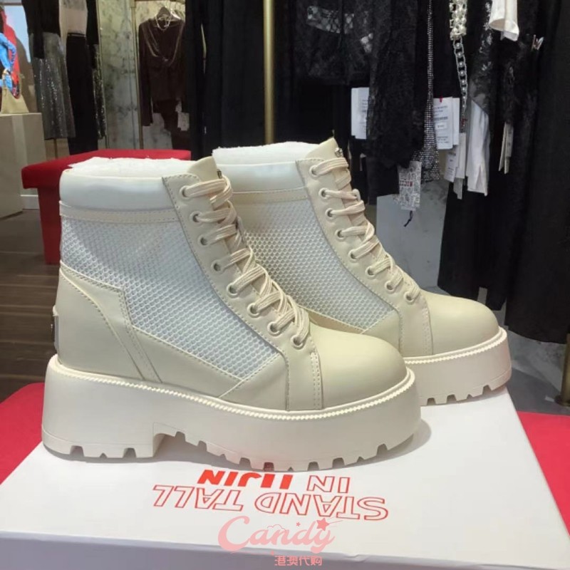 香港代购iijin艾今2025超轻真皮网面内增高8.5cm厚底马丁靴女短靴,淘宝优惠券,粉丝福利购,淘宝优惠卷