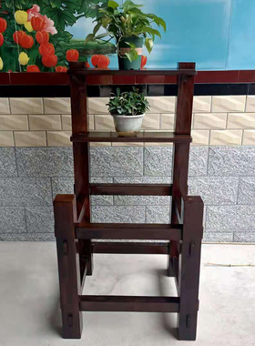 老榆木洗手池落地水槽复古摆件