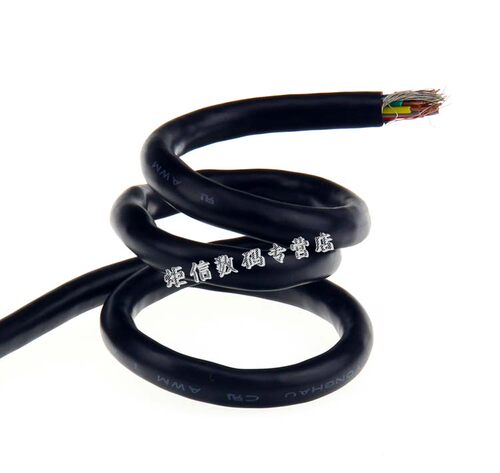 镀锡铜9芯屏蔽线DB9连接线RS232串口线9芯双屏蔽PLC控制线24AWG - 图3