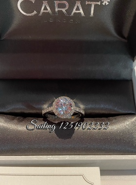 香港专柜代购 英国carat london 1.25克拉 人造宝石戒指 人工钻