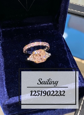 现货香港专柜英国人造粉钻戒指