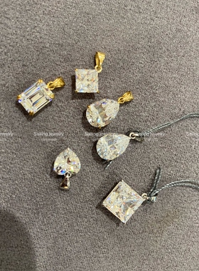 现货 香港专柜 英国carat london 人造宝石吊坠 心形 白金