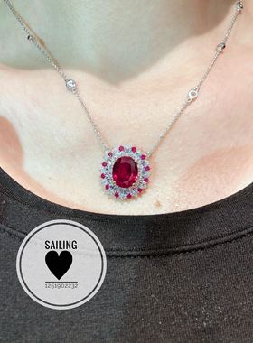 香港英国红宝石克拉项链现货