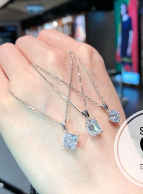 现货香港英国白金人造钻石吊坠