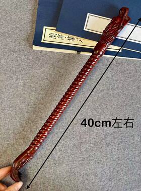 紫檀木质寿星痒痒挠捶打痒痒挠两用老头乐背部按摩不求人立体雕刻