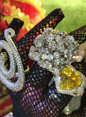 欧美小众戒指贝壳水晶手镯