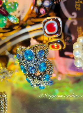 欧美风小众设计宝石戒指