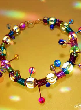 原创设计风七彩项链