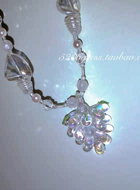 欧美古董琉璃项链幻彩水果吊坠