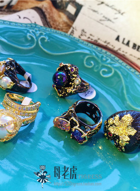 独家小众低调奢华风复古戒指