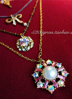 美国小众设计黄铜多层孤品项链