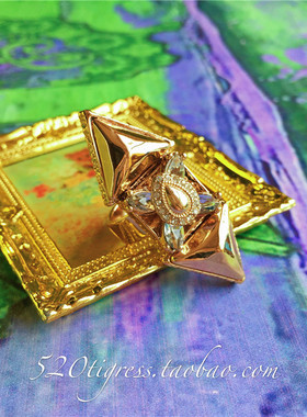 小众设计欧美风立体几何孤品戒指