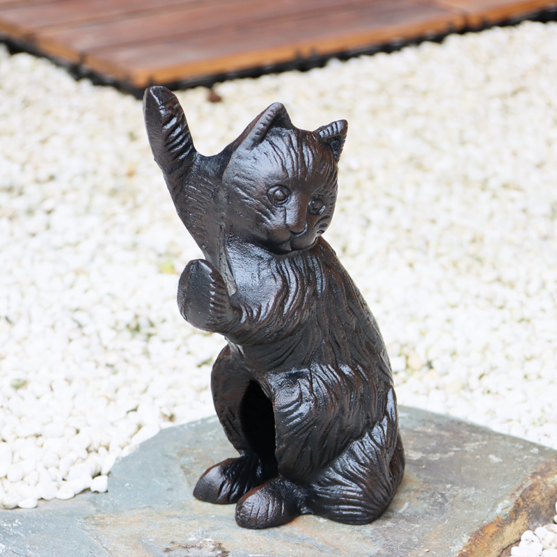 欧式铸铁艺复古创意门挡小猫门档塞门顶家居装饰防风免打孔阻门器 - 图3