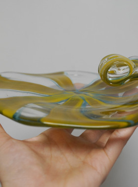 一枚橙 「孤品」几何琉璃小摆件样板房售楼部茶几床头柜压书饰品