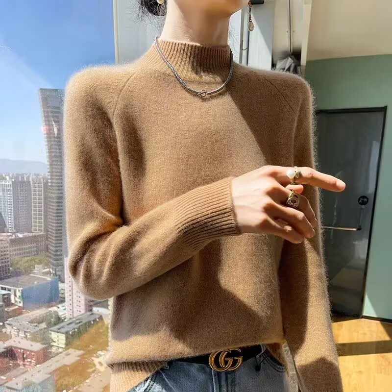 新款半高领纯羊毛衫女士加厚套保暖头毛衣宽松羊绒针织打底衫女,淘宝优惠券,粉丝福利购,淘宝优惠卷
