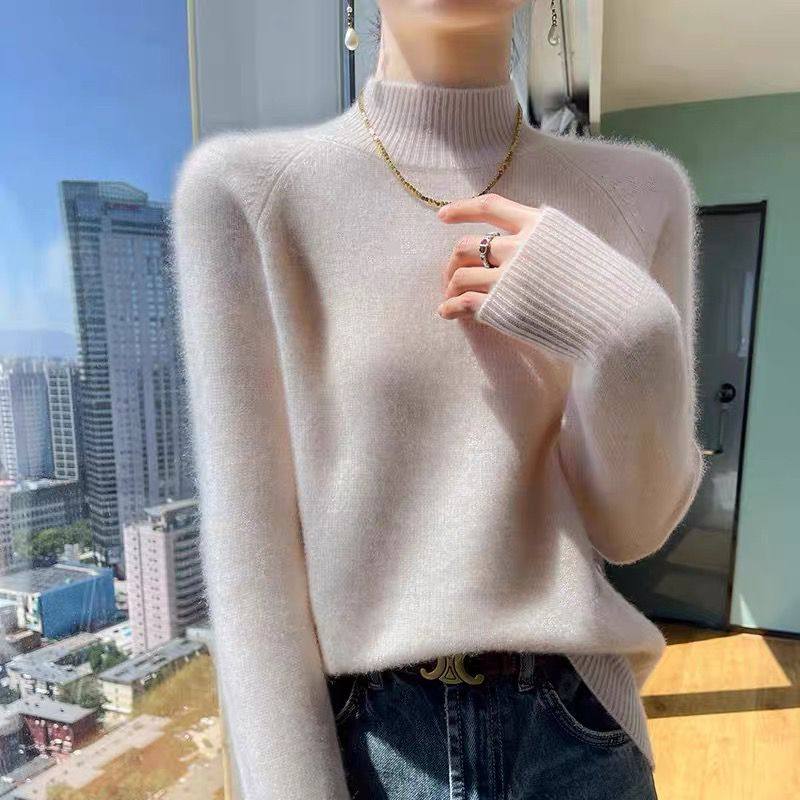新款半高领纯羊毛衫女士加厚套保暖头毛衣宽松羊绒针织打底衫女,淘宝优惠券,粉丝福利购,淘宝优惠卷