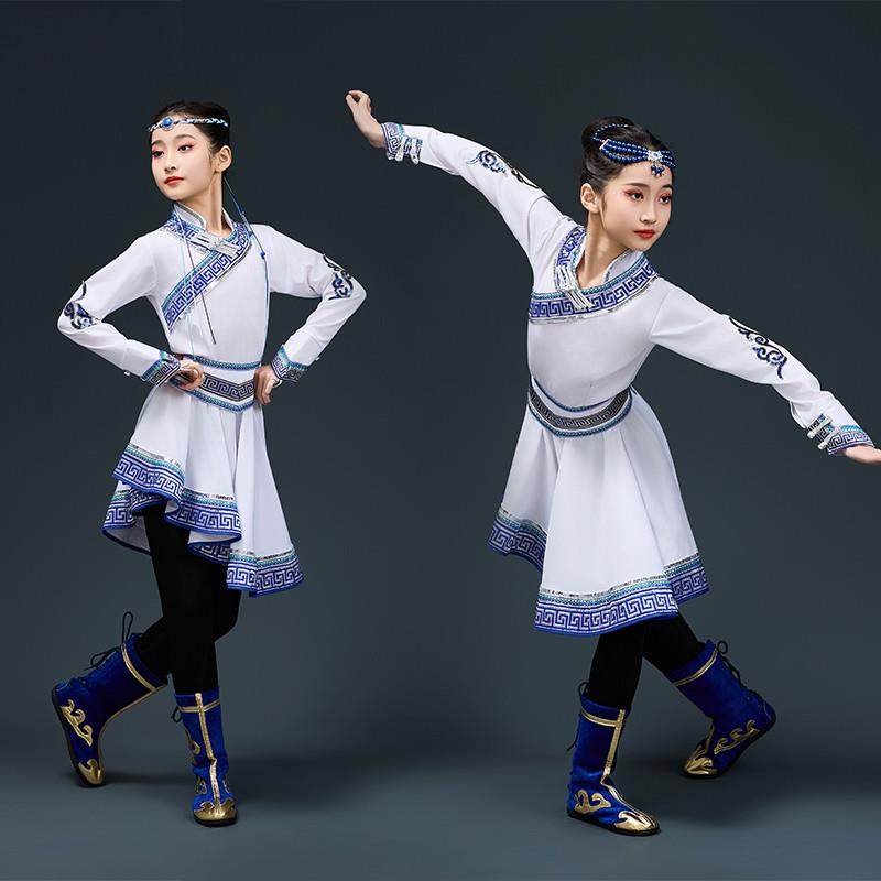 儿童少数民族服装蒙古族舞蹈服六一演出筷子舞白马剧目蒙古袍服装,淘宝优惠券,粉丝福利购,淘宝优惠卷