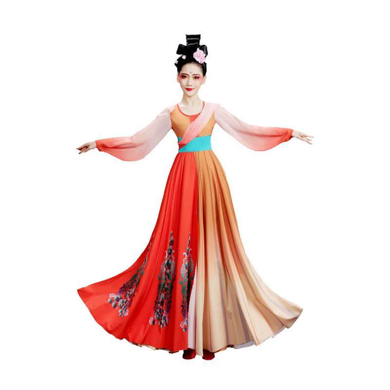 桃李杯唐印古典舞演出服女飘逸中国风扇子舞大摆裙古风艺考舞蹈服,淘宝优惠券,粉丝福利购,淘宝优惠卷