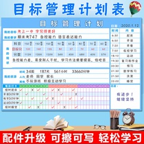 Primary School Students Target Management Plan Table Wall Sticker Chill Study Play Card Table Gaokao Countdown Examination And Self-discipline Theorizer