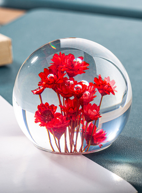 水晶透明球摆件家居装饰