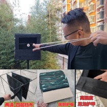 Indoor slingshot target practice steel ball storage bracket folding target box thick camouflage high strength resistant large size