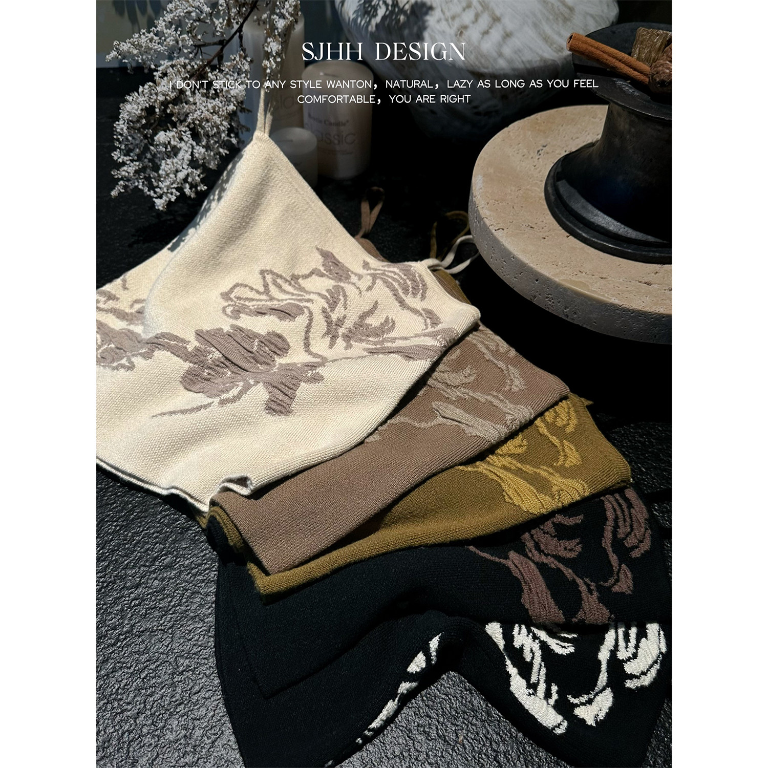 【呼呼专享】【如戈】新中式立体提花针织小吊带背心女内搭上衣潮,淘宝优惠券,粉丝福利购,淘宝优惠卷