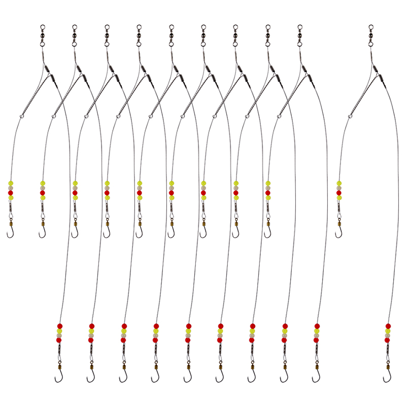 钓鱼4 6防缠绕7四8 9 12 14五15钢丝5子线双钩16成品10号11鲳鱼钩 - 图2