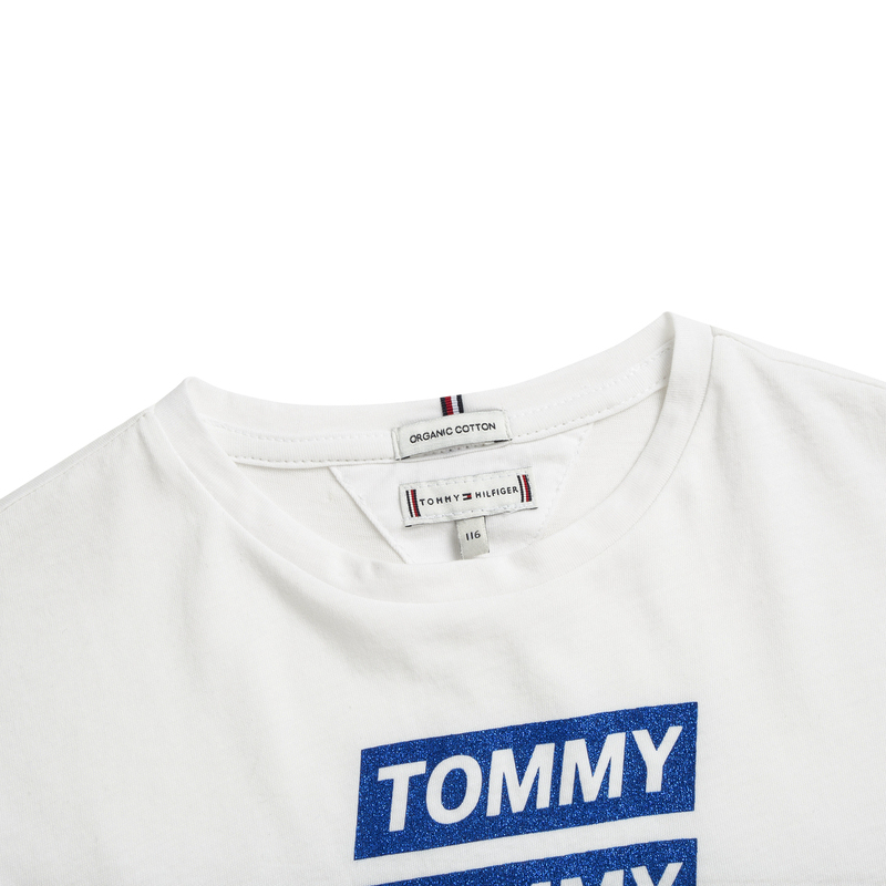 Tommy 汤米童装女童卫衣汤米官方正品白色儿童上衣男