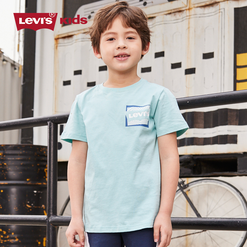 Levi's李维斯童装男童纯棉短袖T恤夏季新款儿童夏装半袖上衣潮牌 - 图2