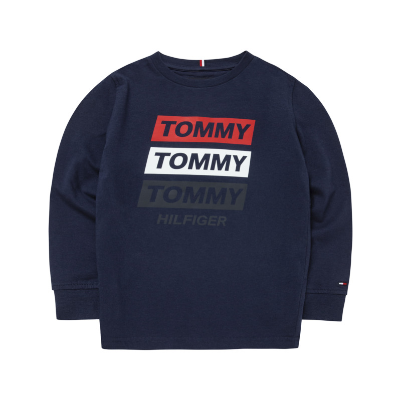 Tommy汤米童装儿童官方春秋新品男童女童纯棉长袖T恤打底衫