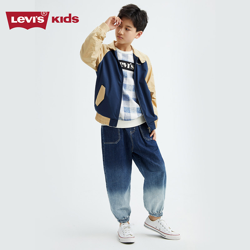 Levi's李维斯童装男童卫衣2024春秋新款儿童上衣男孩时尚打底衫潮-图3