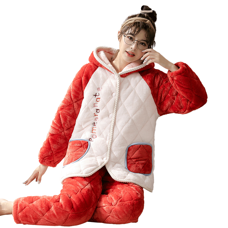 fy /芳怡冬季长款冬长袖北极绒睡衣 芳怡服饰睡衣/家居服套装