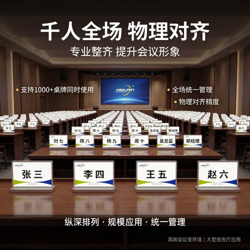 步频 智能定位电子桌牌E6彩屏会议名牌墨水屏设备桌牌双面三色桌签席卡无纸化牌贵宾牌姓名多功能台卡PM800 - 图3