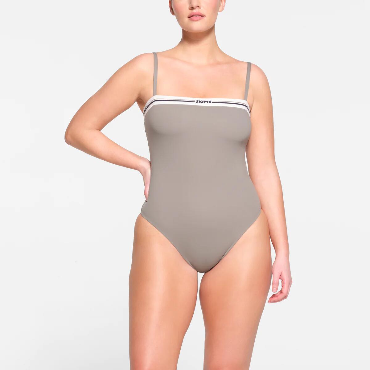 部分国现SKIMS FITS EVERYBODY LOGO STRAIGHT BODYSUIT 连体衣 - 图1