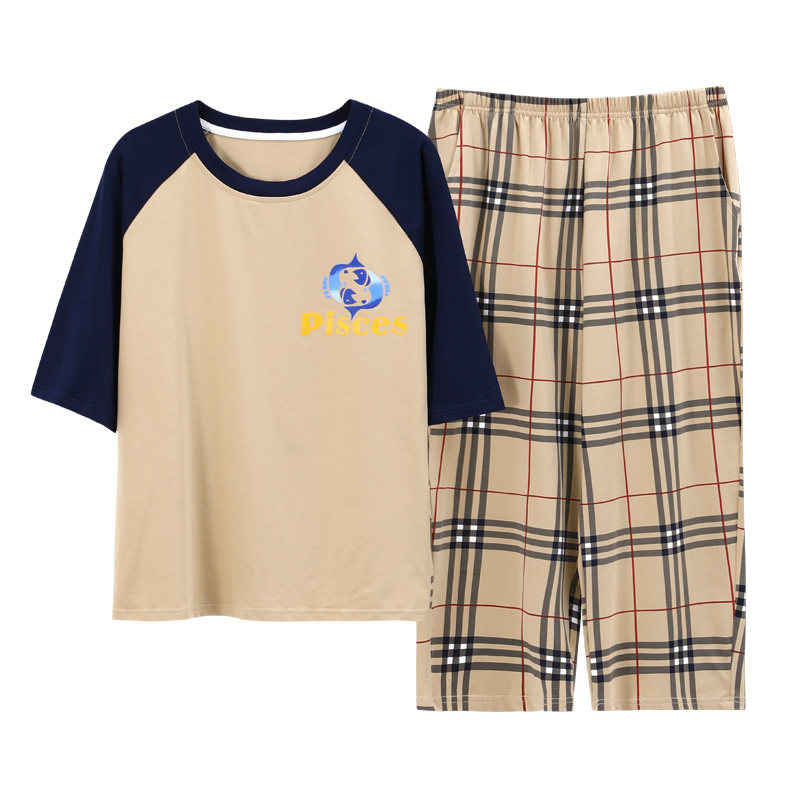 夏季纯棉短袖七分裤两件套装睡衣 安思梦睡衣/家居服套装