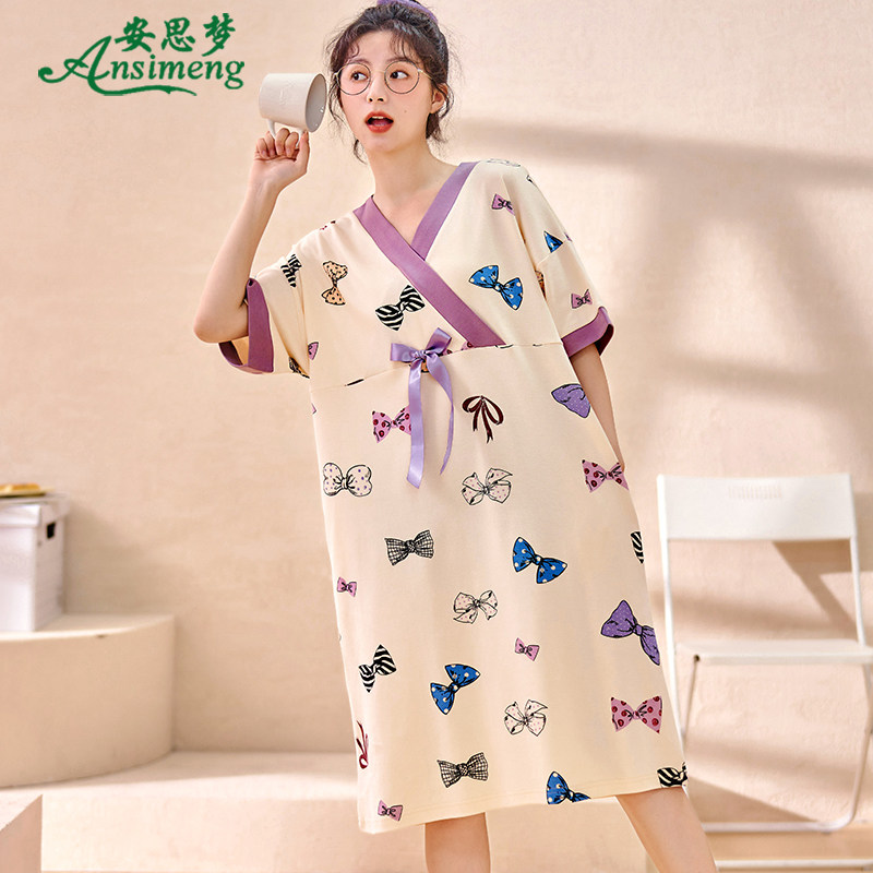 睡裙2022年新款纯棉夏天连衣裙子 安思梦睡裙