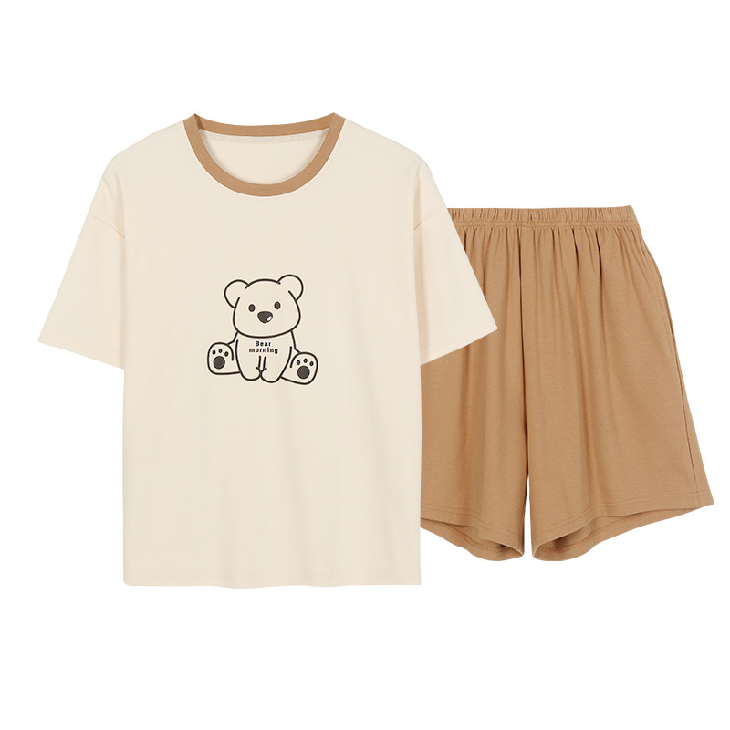 2022年新款夏季纯棉短袖加大码睡衣 安思梦睡衣/家居服套装