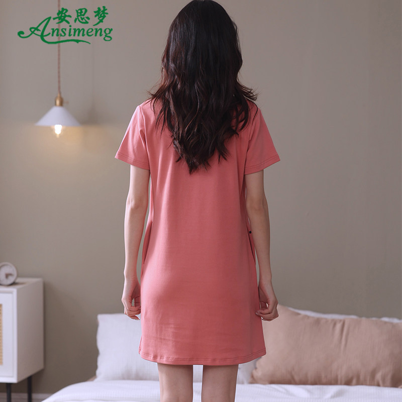 睡裙夏季2022年新款纯棉睡衣裙子 安思梦睡裙