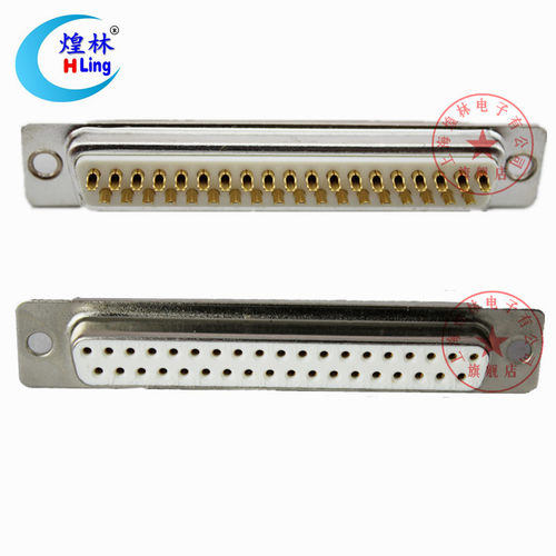 煌林 工业级DB37公头 DB37针插头 3U镀金公头D-SUB 37锌合金外壳 - 图2