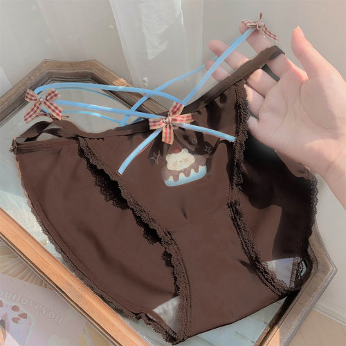 海盐栗栗~女生可露丽风镂空细带内裤女2026新款少女风三角裤女士 - 图2