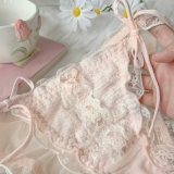 Розовые милые сексуальные летние трусы, хлопковые мягкие штаны, французский стиль