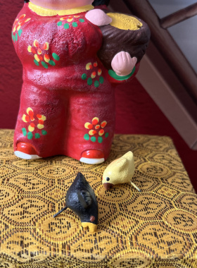 勤为本泥人张彩塑中国梦娃娃可爱人物特色中式装饰品手工儿童摆件