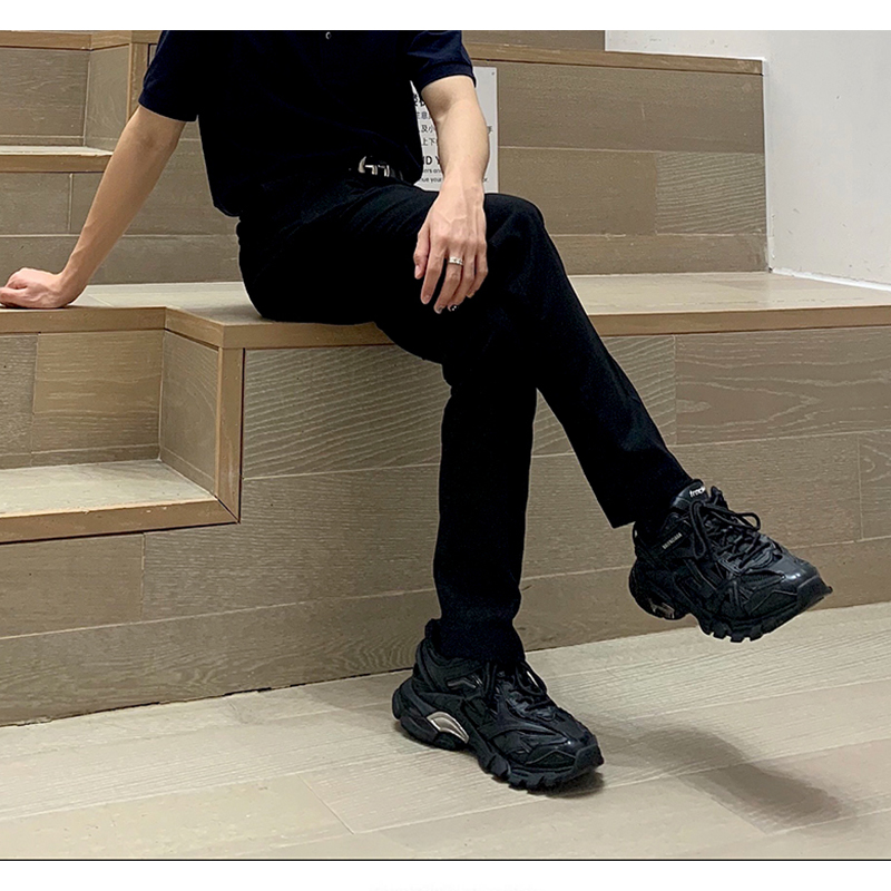 巴黎老爹鞋男ins潮增高百搭2025男女鞋莆田四代厚底高级感运动鞋 - 图0