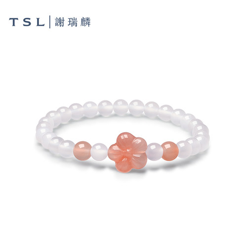 【百亿补贴】TSL谢瑞麟玉髓手串桃花玉髓手链BF311-BF312 - 图1